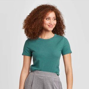 Short Sleeve Ribbed Tee